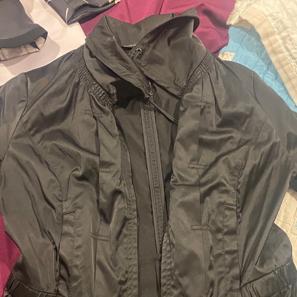 Women's Black Jacket WHBM Satin